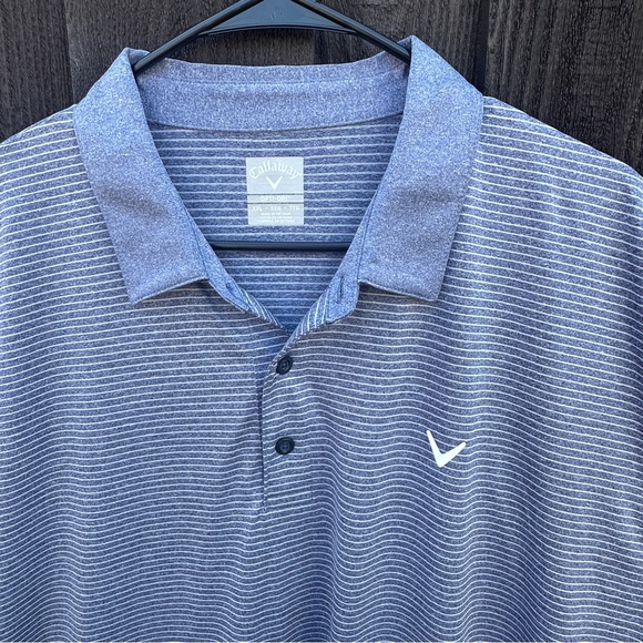 Callaway Opti-Dri Golf Polo Men's Navy white stripe Big and Tall size XXL - Picture 1 of 9